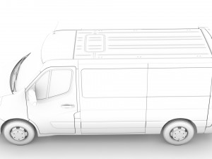 vauxhall movano l2h1 windowvan 2020 Modelo 3D