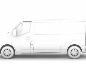 vauxhall movano l2h1 windowvan 2020 Modelo 3D