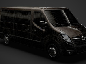 vauxhall movano l2h1 windowvan 2020 Modelo 3D