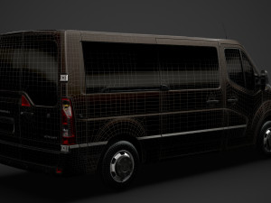 vauxhall movano l2h1 windowvan 2020 Modelo 3D