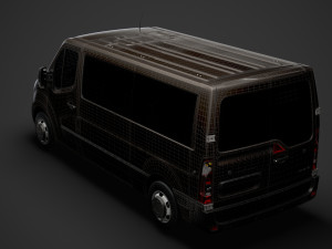 vauxhall movano l2h1 windowvan 2020 Modelo 3D