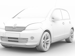 skoda citigo 5d 2016 Modello 3D
