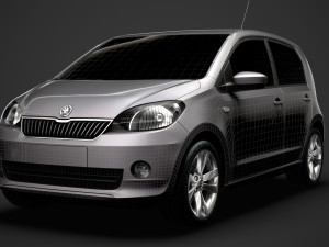 skoda citigo 5d 2016 Modello 3D