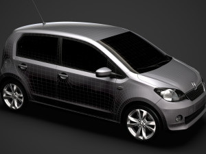 skoda citigo 5d 2016 Modello 3D