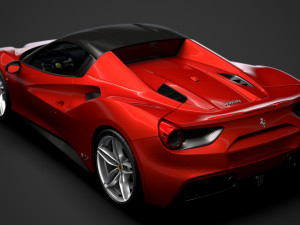 ferrari 488 spider magnum pi 2018 3D Model
