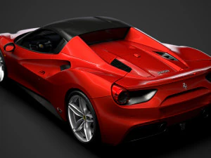 ferrari 488 spider magnum pi 2018 3D Model