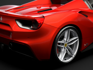 ferrari 488 spider magnum pi 2018 3D Model