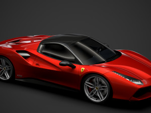 ferrari 488 spider magnum pi 2018 3D Model