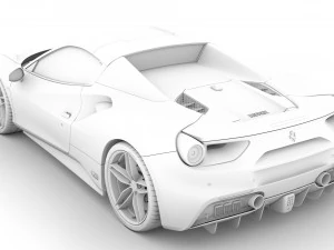 ferrari 488 spider magnum pi 2018 3D Model