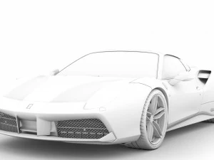 ferrari 488 spider magnum pi 2018 3D Model