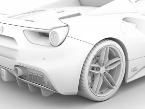 ferrari 488 spider magnum pi 2018 3D Model