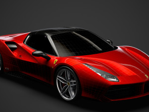 ferrari 488 spider magnum pi 2018 3D Model