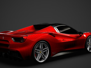 ferrari 488 spider magnum pi 2018 3D Model