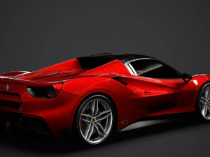 ferrari 488 spider magnum pi 2018 3D Model