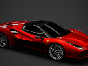 ferrari 488 spider magnum pi 2018 3D Model