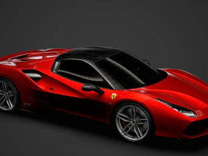 ferrari 488 spider magnum pi 2018 3D Model