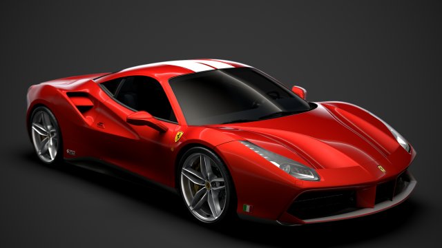 ferrari 488 gtb the schumacher 2018 3D Model .c4d .max .obj .3ds .fbx .stl .blend 