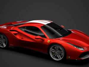 ferrari 488 gtb the schumacher 2018 3D Model