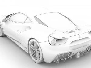 ferrari 488 gtb the schumacher 2018 3D Model