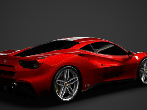 ferrari 488 gtb the schumacher 2018 3D Model
