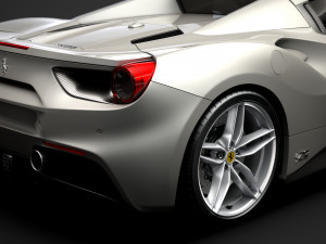 ferrari 488 spider sleek beauty 2018 3D Model