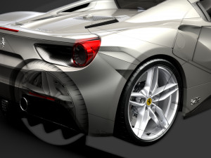 ferrari 488 spider sleek beauty 2018 3D Model