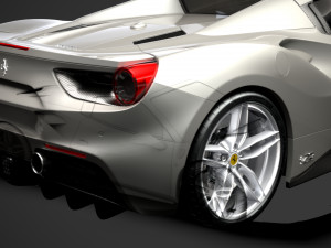 ferrari 488 spider sleek beauty 2018 3D Model
