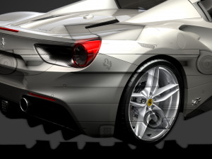 ferrari 488 spider sleek beauty 2018 3D Model