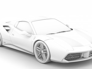 ferrari 488 spider sleek beauty 2018 3D Model