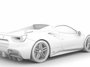 ferrari 488 spider elegante beleza 2018 Modelo 3D
