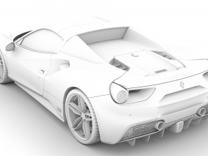 ferrari 488 spider sleek beauty 2018 3D Model