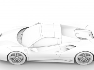 ferrari 488 spider sleek beauty 2018 3D Model