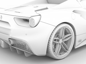 ferrari 488 spider sleek beauty 2018 3D Model