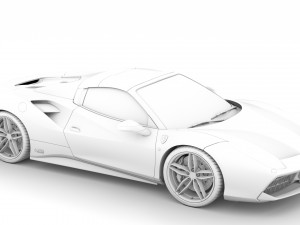 ferrari 488 spider sleek beauty 2018 3D Model