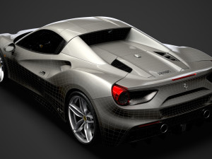 ferrari 488 spider sleek beauty 2018 3D Model