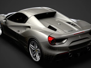 ferrari 488 spider elegante beleza 2018 Modelo 3D