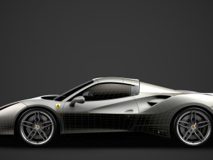 ferrari 488 spider sleek beauty 2018 3D Model