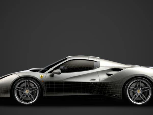 ferrari 488 spider elegante beleza 2018 Modelo 3D