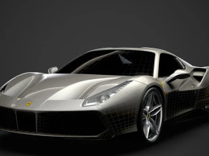 ferrari 488 spider elegante beleza 2018 Modelo 3D