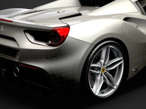 ferrari 488 spider elegante beleza 2018 Modelo 3D