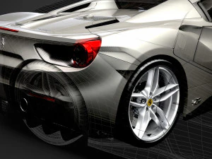 ferrari 488 spider elegante beleza 2018 Modelo 3D
