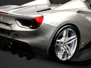 ferrari 488 spider sleek beauty 2018 3D Model