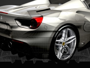 ferrari 488 spider sleek beauty 2018 3D Model