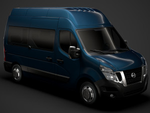 nissan nv 400 l2h3 minibus 2020 3D 模型