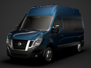 nissan nv 400 l2h3 minibus 2020 3D Модель