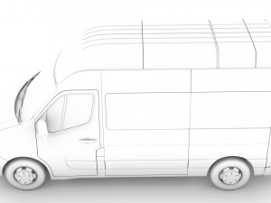 nissan nv 400 l2h3 minibus 2020 3D Модель