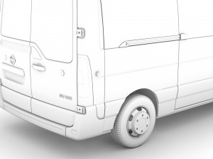 nissan nv 400 l2h3 minibus 2020 3D Модель