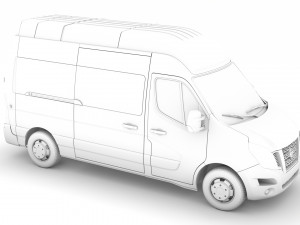 nissan nv 400 l2h3 minibus 2020 3D Модель