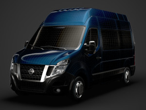nissan nv 400 l2h3 minibus 2020 3D Модель