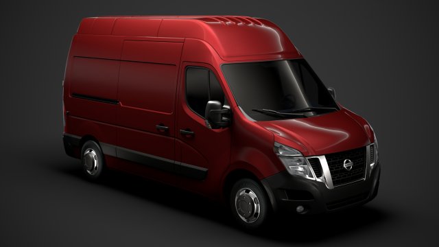 nissan nv 400 l2h3 van 2020 3D Model .c4d .max .obj .3ds .fbx .stl .blend 